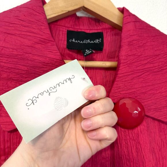 Keren Hart Crinkle Pink Jacket Size Small NWT - Picture 3 of 10